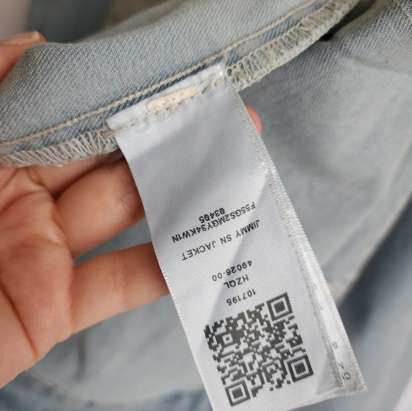 True Religion Jimmy Denim Trucker Button Stretch Jacket Light Shower Size M - Picture 5 of 9